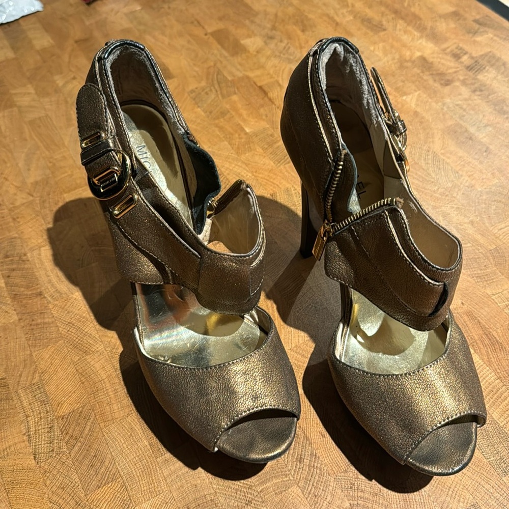 Michael Kors Gold Platform Heels